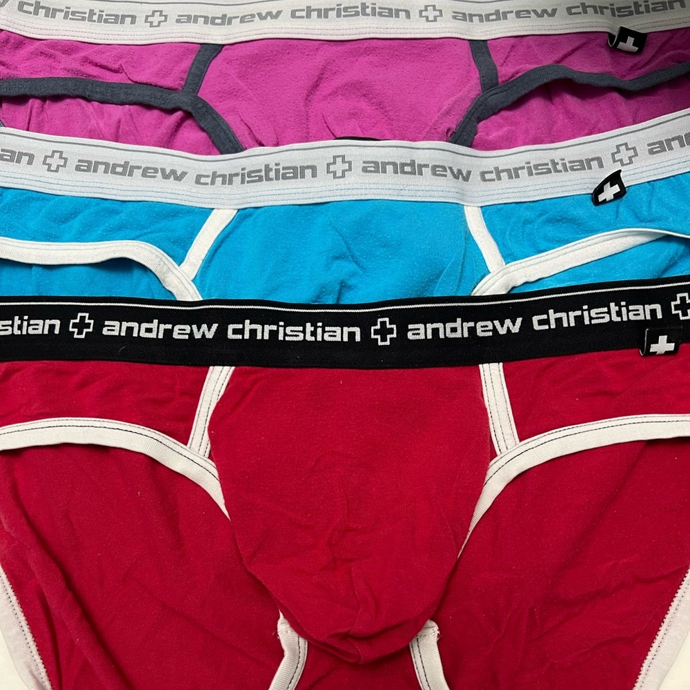 Andrew Christian Vintage / Original Almost Naked Briefs - 3 Pack - Large